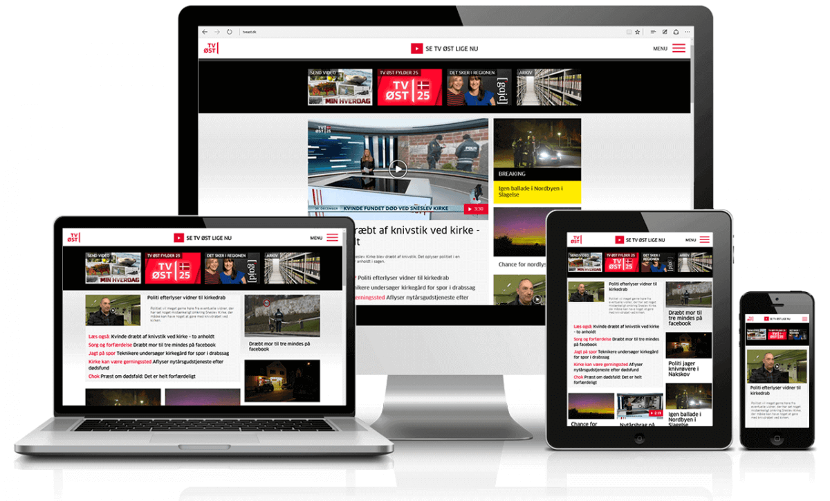 TV2 ØST - Responsive webdesign